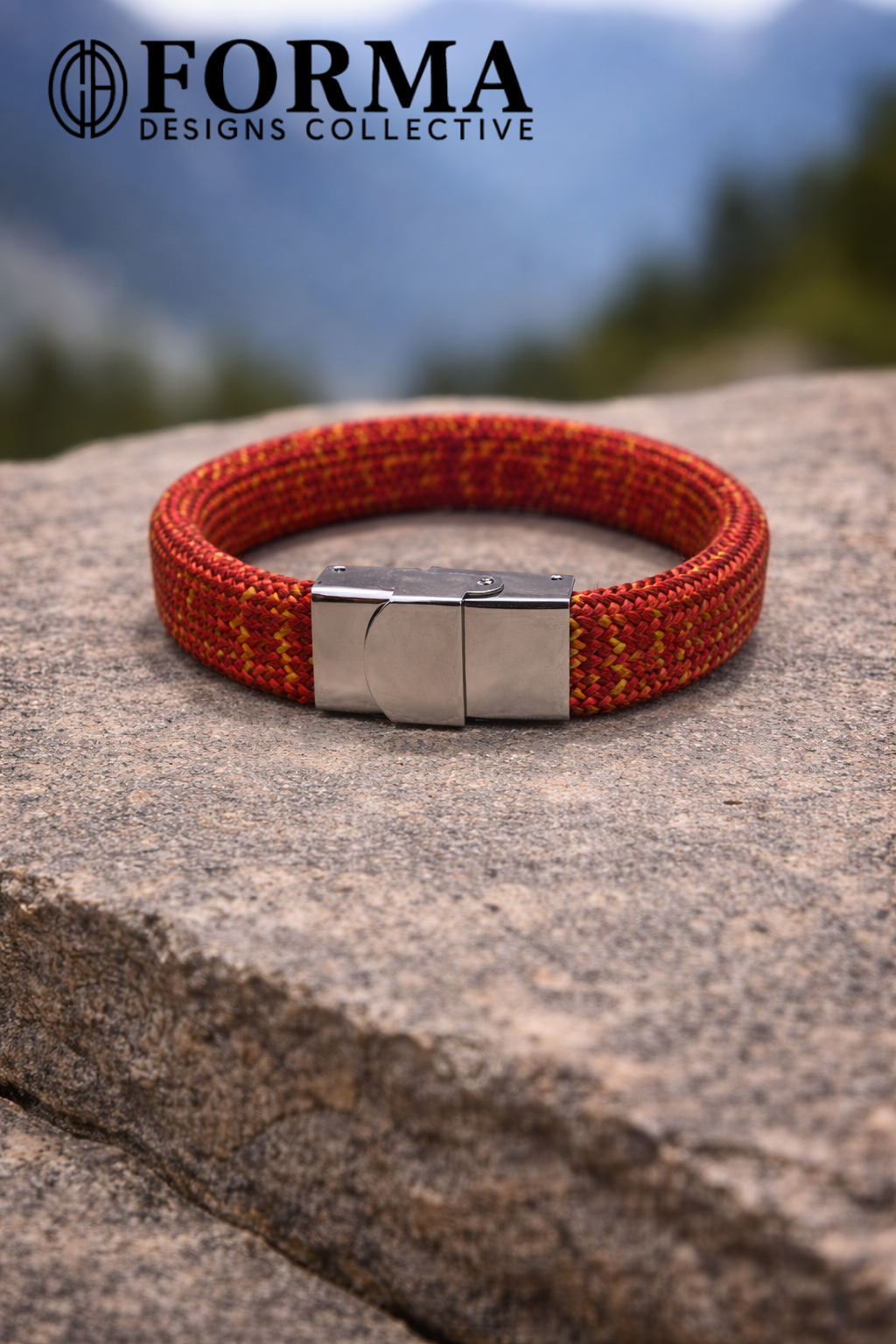 Red & Green Climbing Rope Bracelet