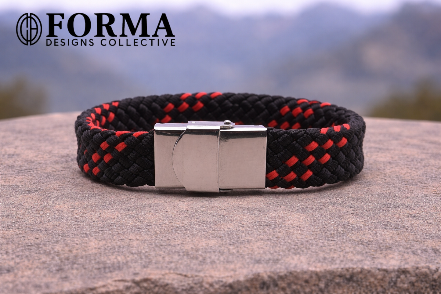 Black & Red Rope Bracelet