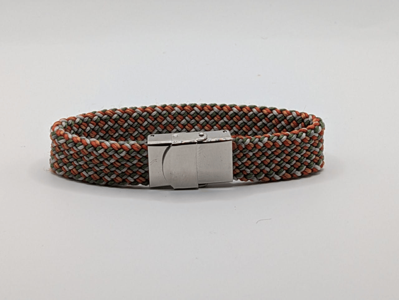 Orange, Green & White Rope Bracelet