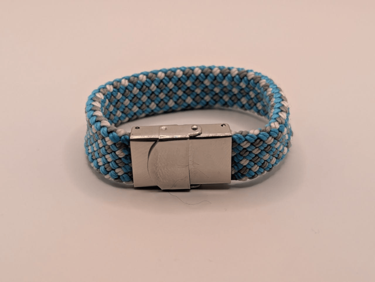 Light Blue, Grey & White Rope Bracelet