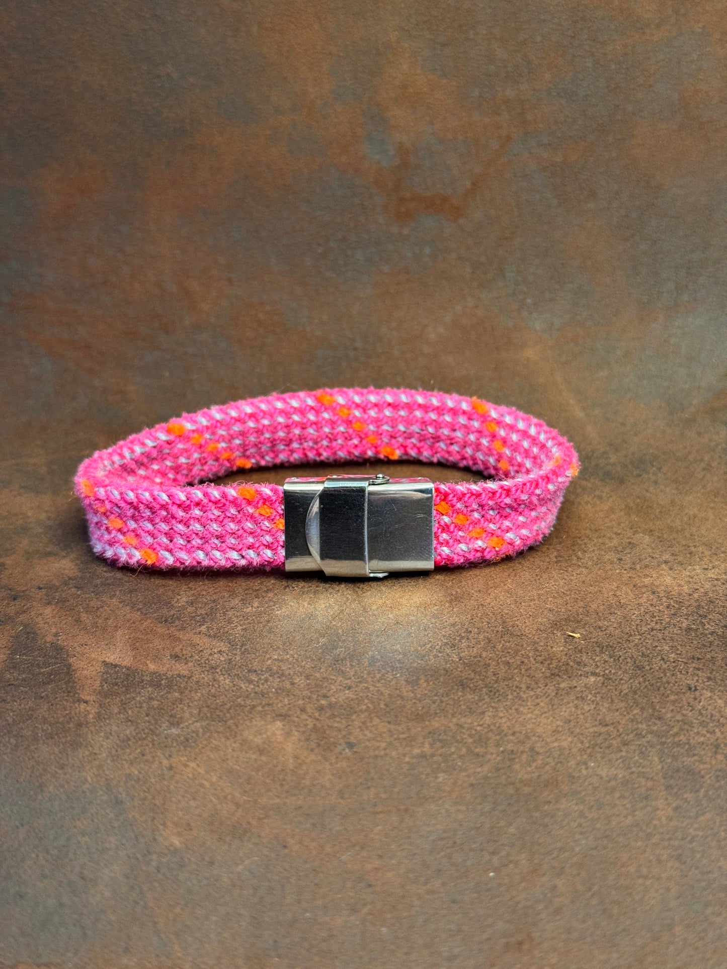 Pink & Orange Stripe Climbing Rope Bracelet