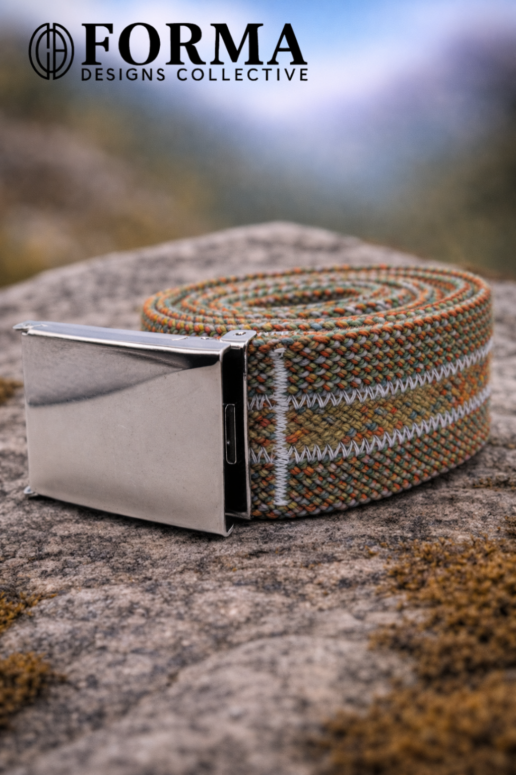 Brown & Orange Climbing Rope Belt (3 Rope)