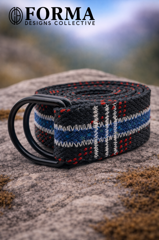 Black & Blue Climbing Rope Belt (3 Rope)
