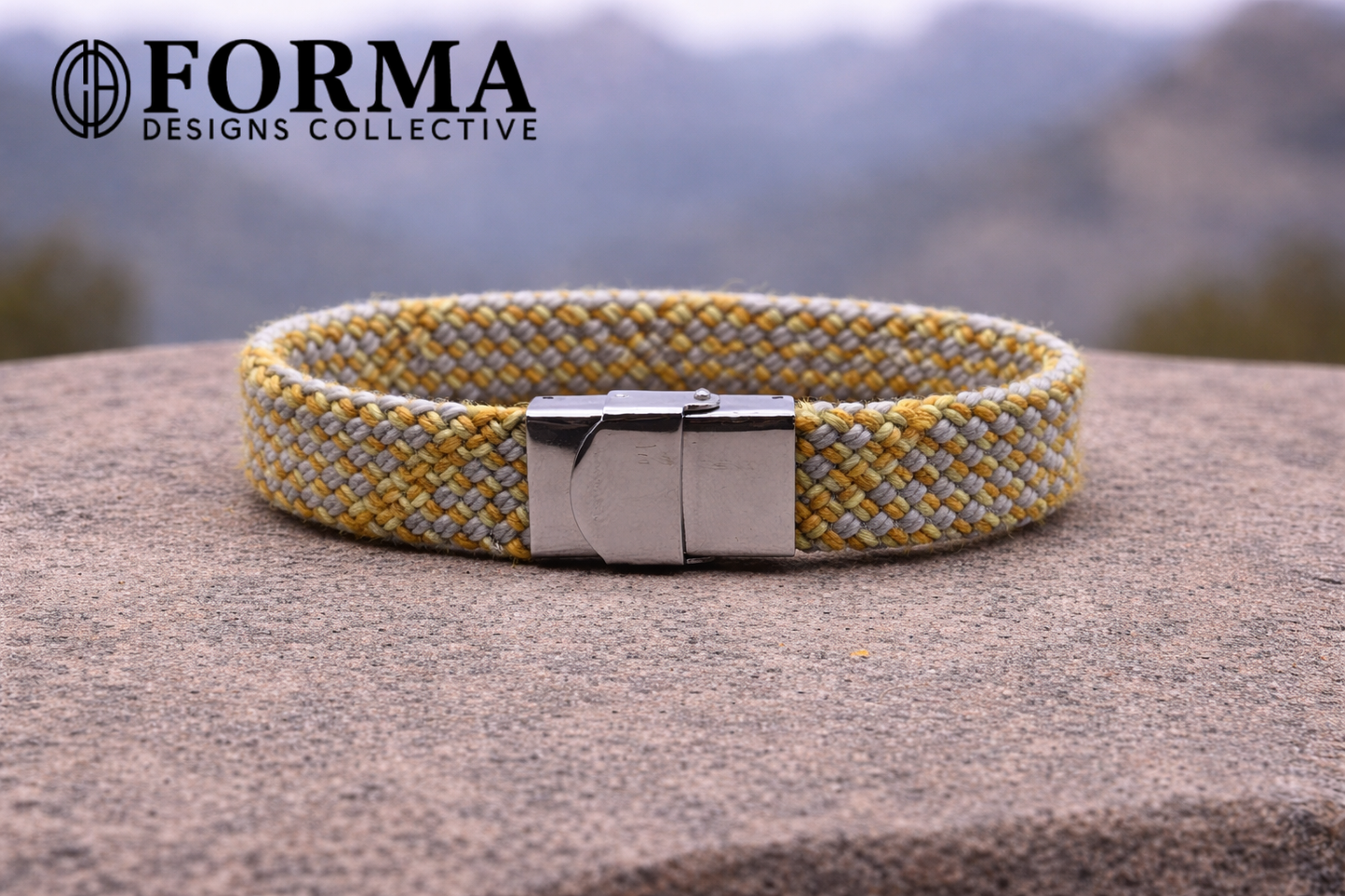 Yellow, Orange & White Rope Bracelet