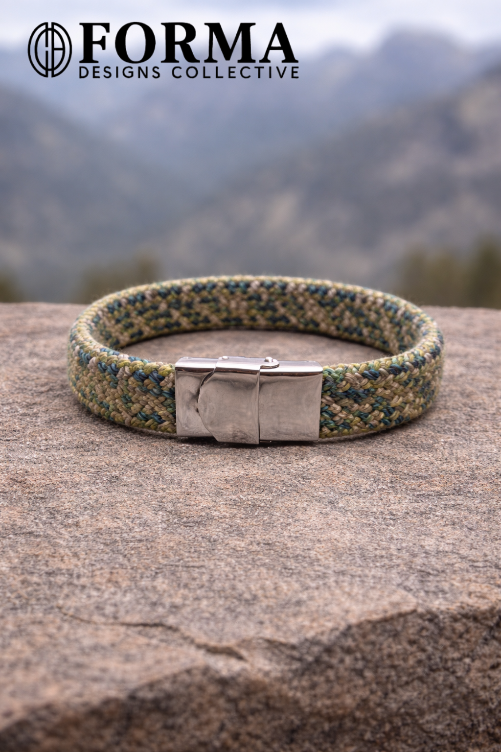 Blue, Yellow & White Climbing Rope Bracelet