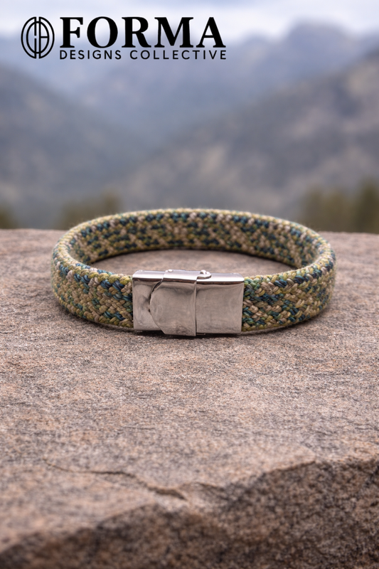 Blue, Yellow & White Climbing Rope Bracelet