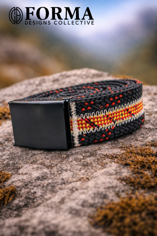 Black & Orange Climbing Rope Belt (3 Rope)