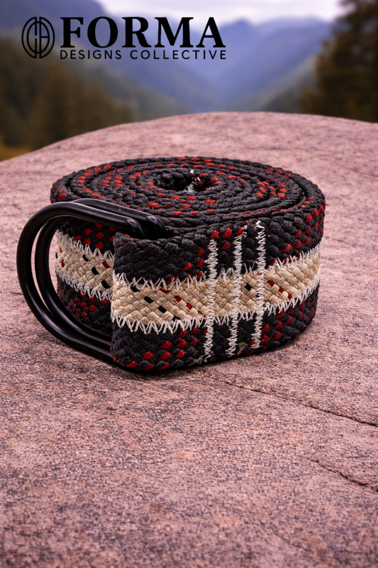 Black & White Climbing Rope Belt (3 Rope)