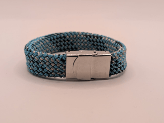 Light Blue, Grey & Black Rope Bracelet
