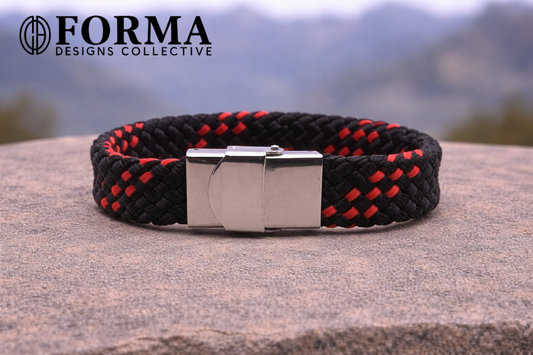 Black & Red Rope Bracelet