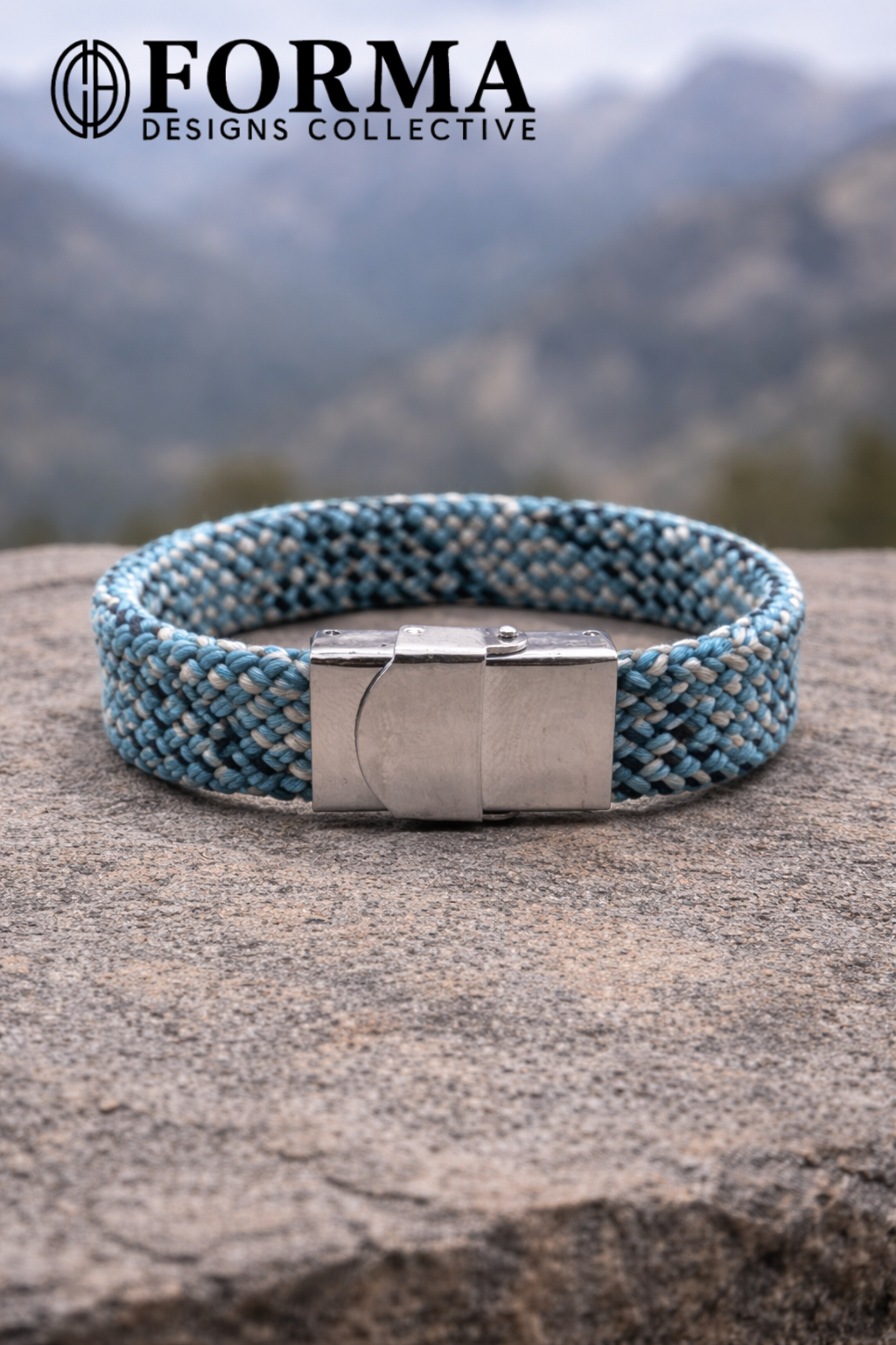 Light Blue, Grey & Black Rope Bracelet