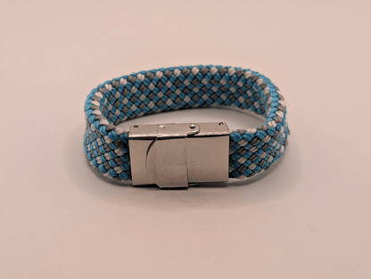 Light Blue, Grey & White Rope Bracelet