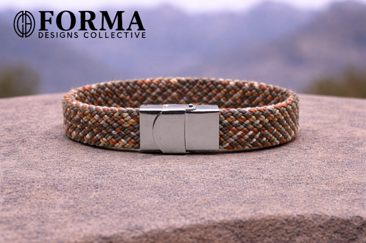 Orange, Green & White Rope Bracelet