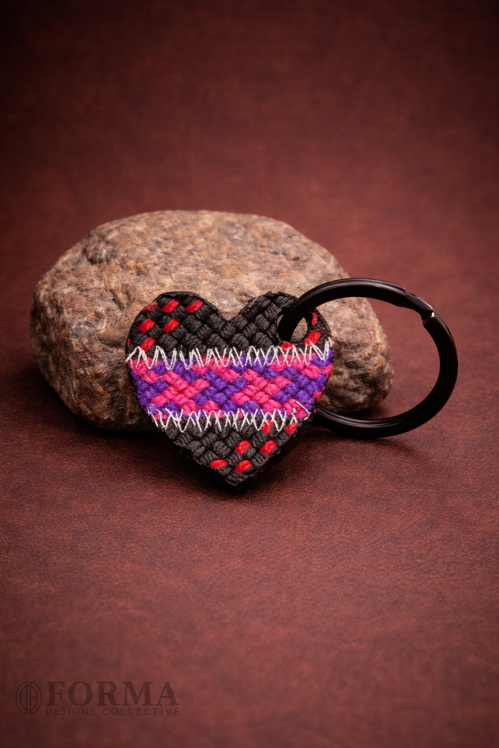 Climbing Rope Heart Keychain