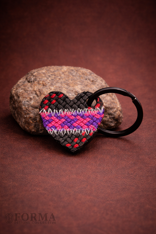 Climbing Rope Heart Keychain