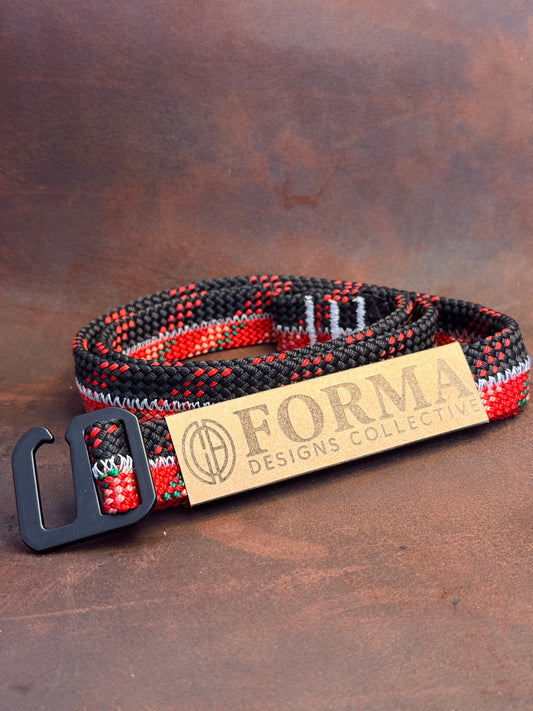 Red & Black Climbing Rope Belt (2 Rope)