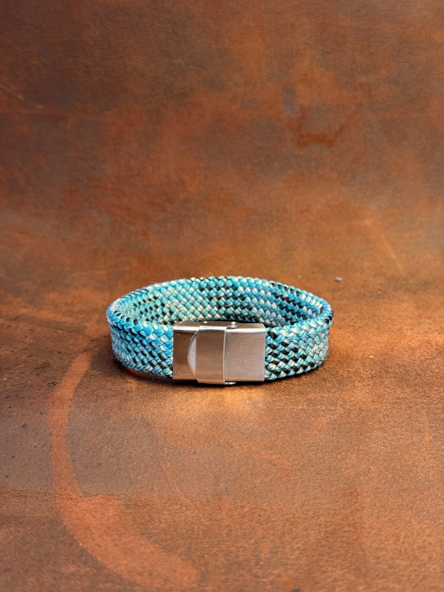 Light Blue, Grey & Black Rope Bracelet