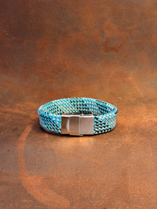 Light Blue, Grey & Black Rope Bracelet