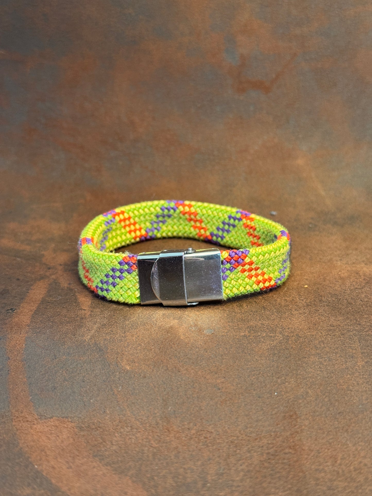 Green, Red & Yellow Climbing Rope Bracelet