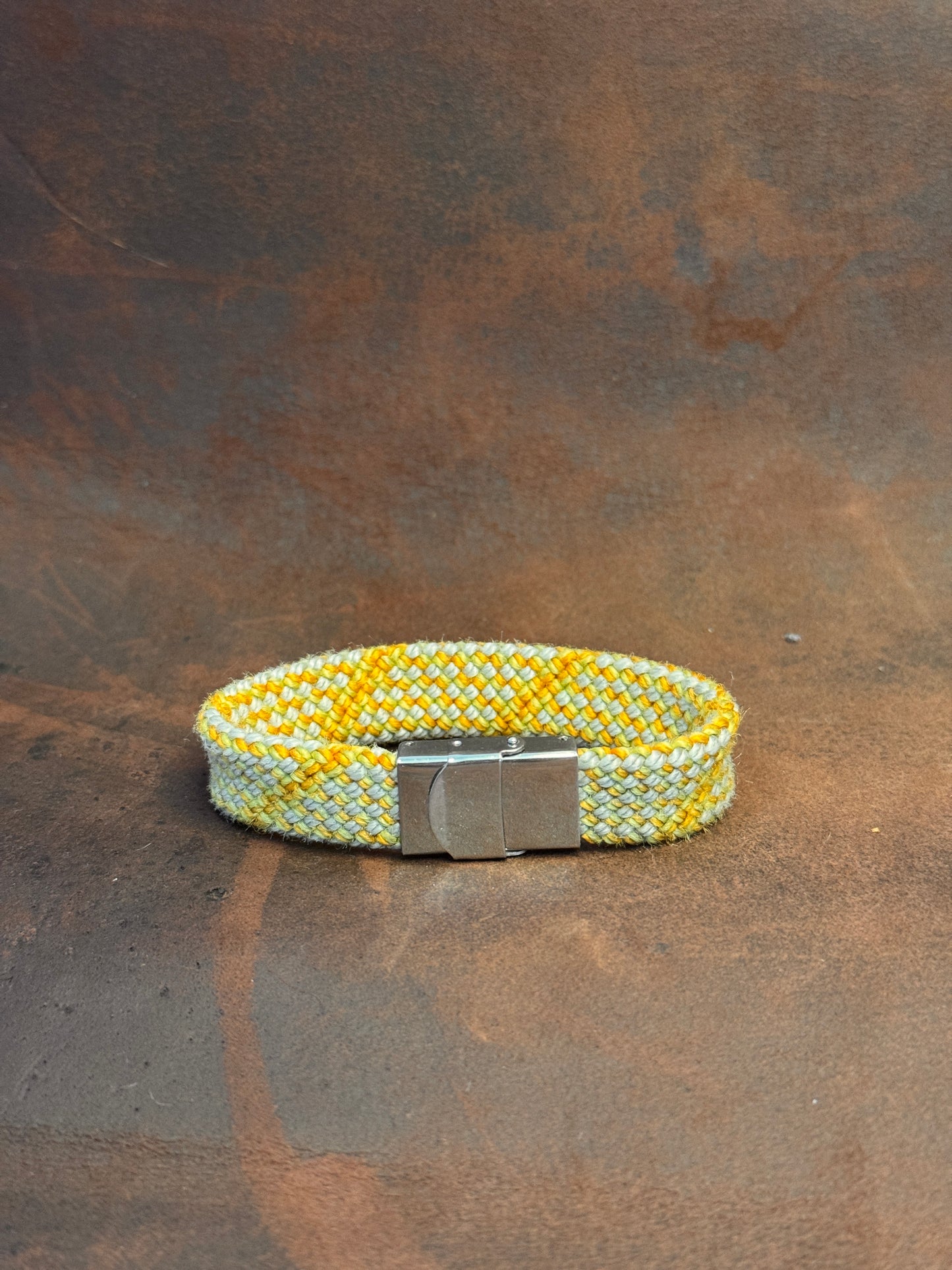 Yellow, Orange & White Rope Bracelet