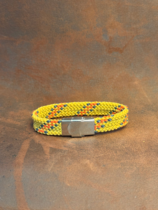 Green & Red Stripe Climbing Rope Bracelet