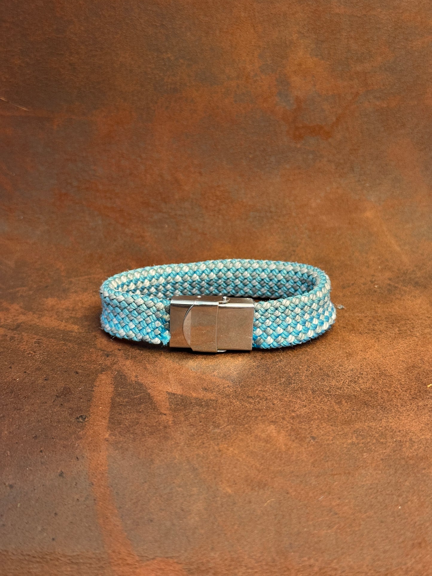Light Blue, Grey & White Rope Bracelet