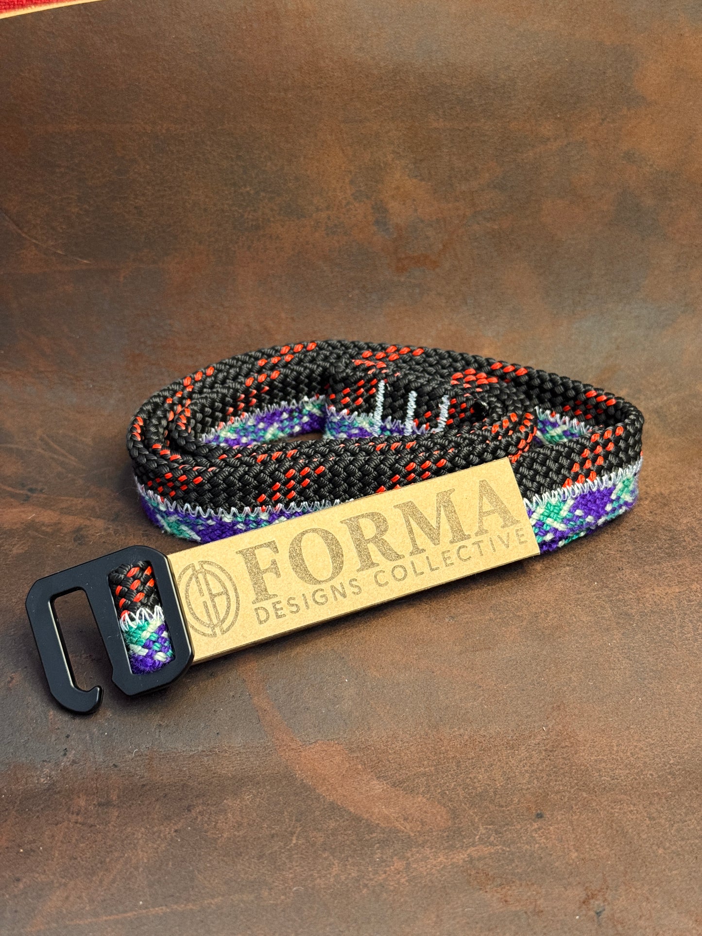 Black & Purple Climbing Rope Belt (2 Rope)