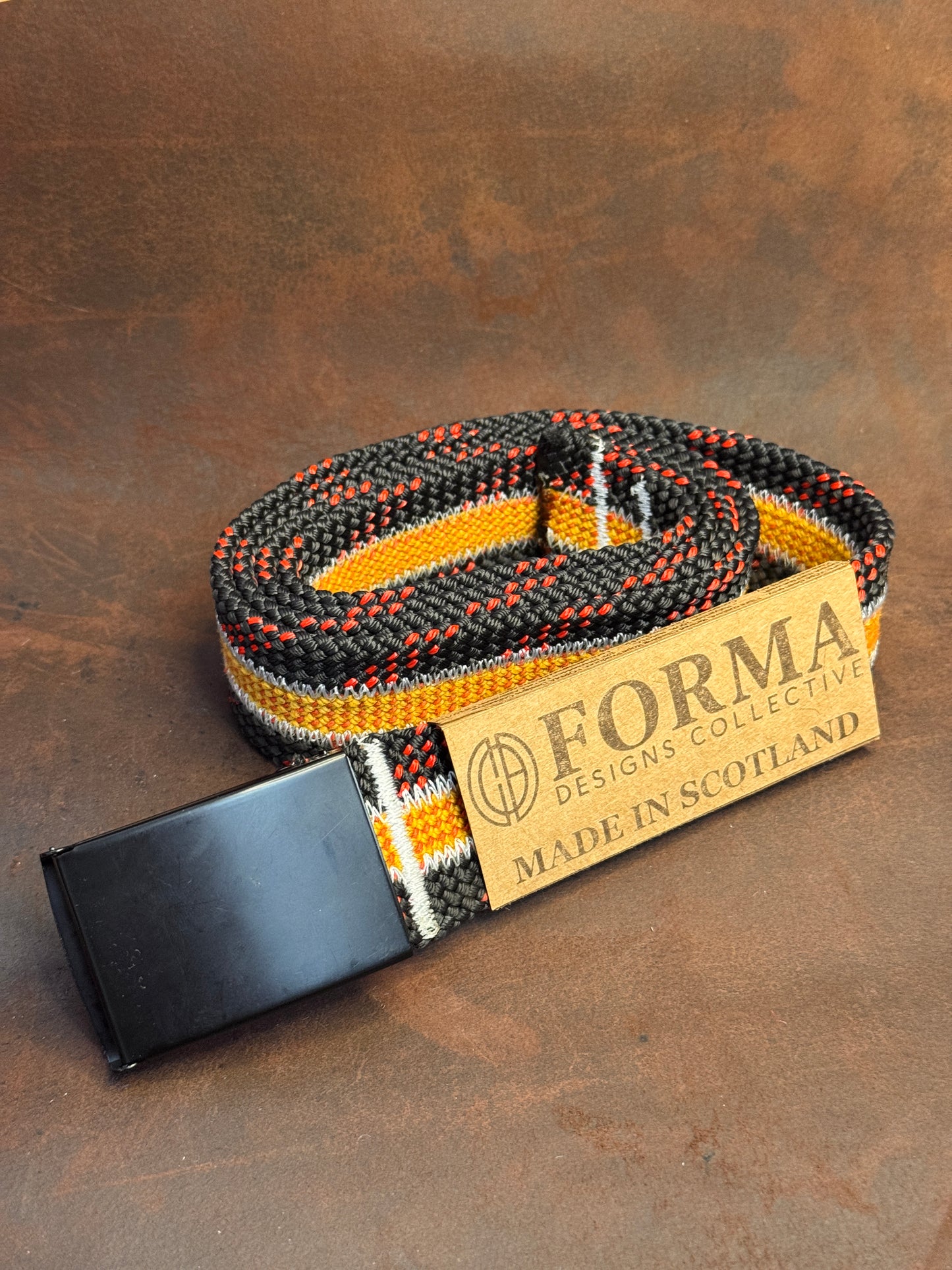 Black & Orange Climbing Rope Belt (3 Rope)
