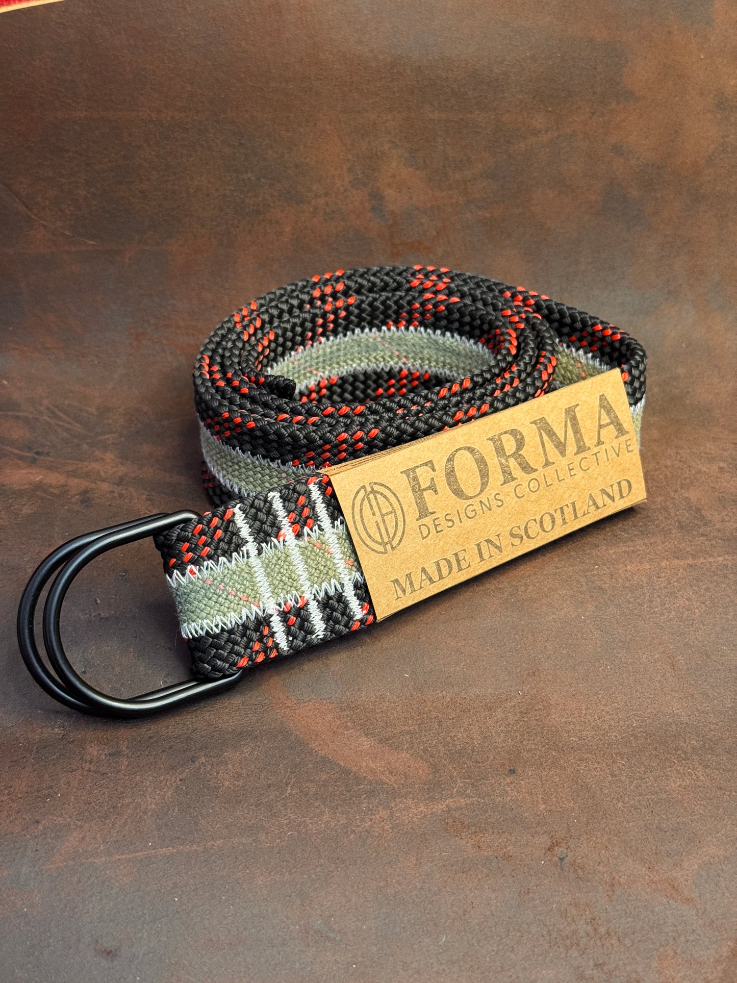 Black & Grey Climbing Rope Belt (3 rope)
