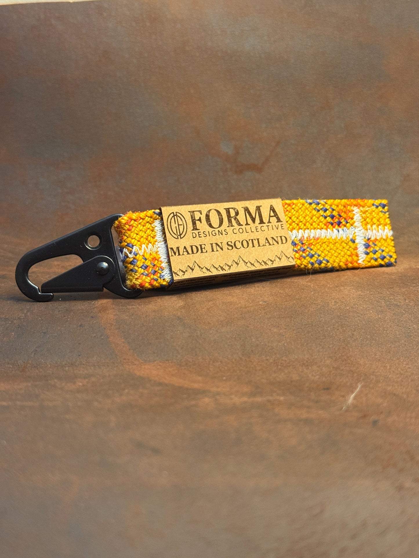 Yellow with Black stripes Climbing Rope Keychain