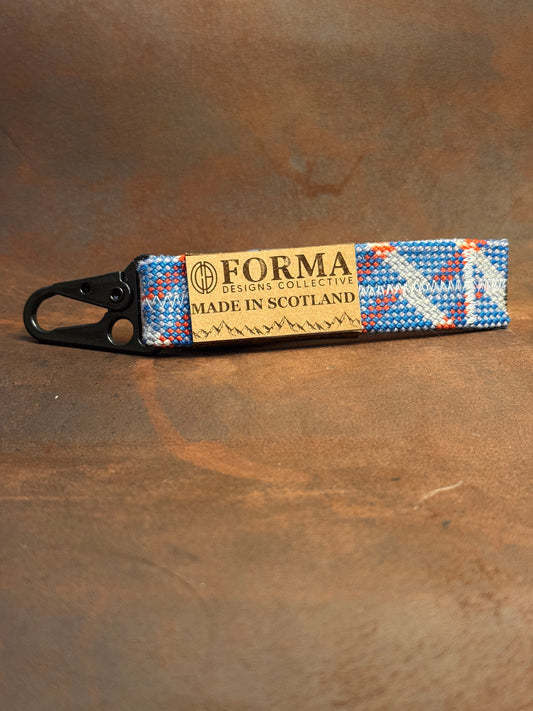 Blue, Red and White Stripe Climbing Rope Keychain