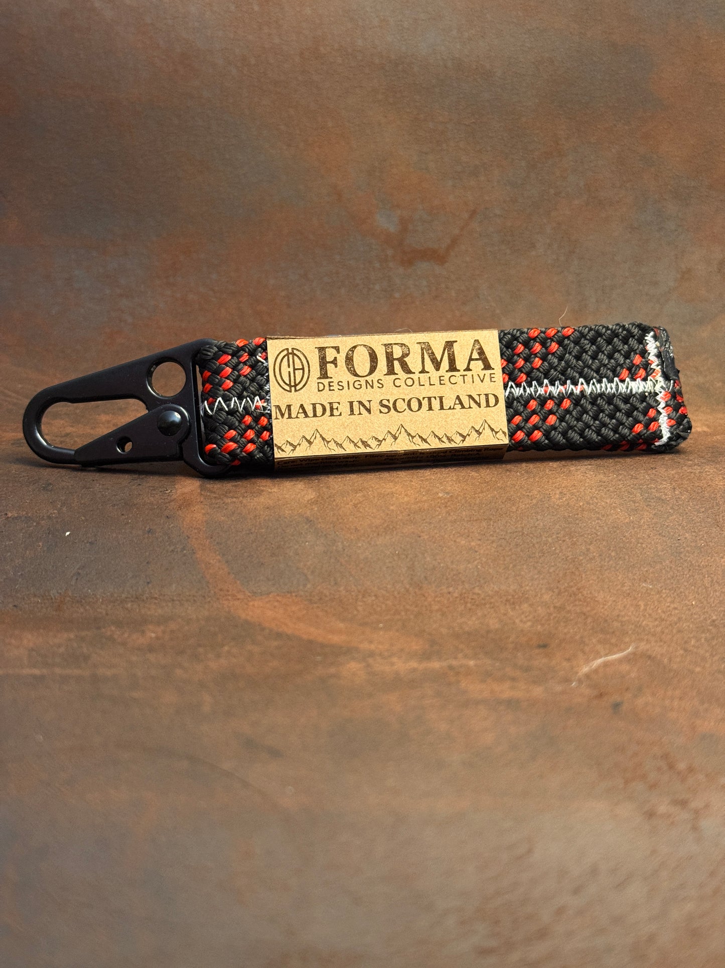 Black & Red Climbing Rope Keychain