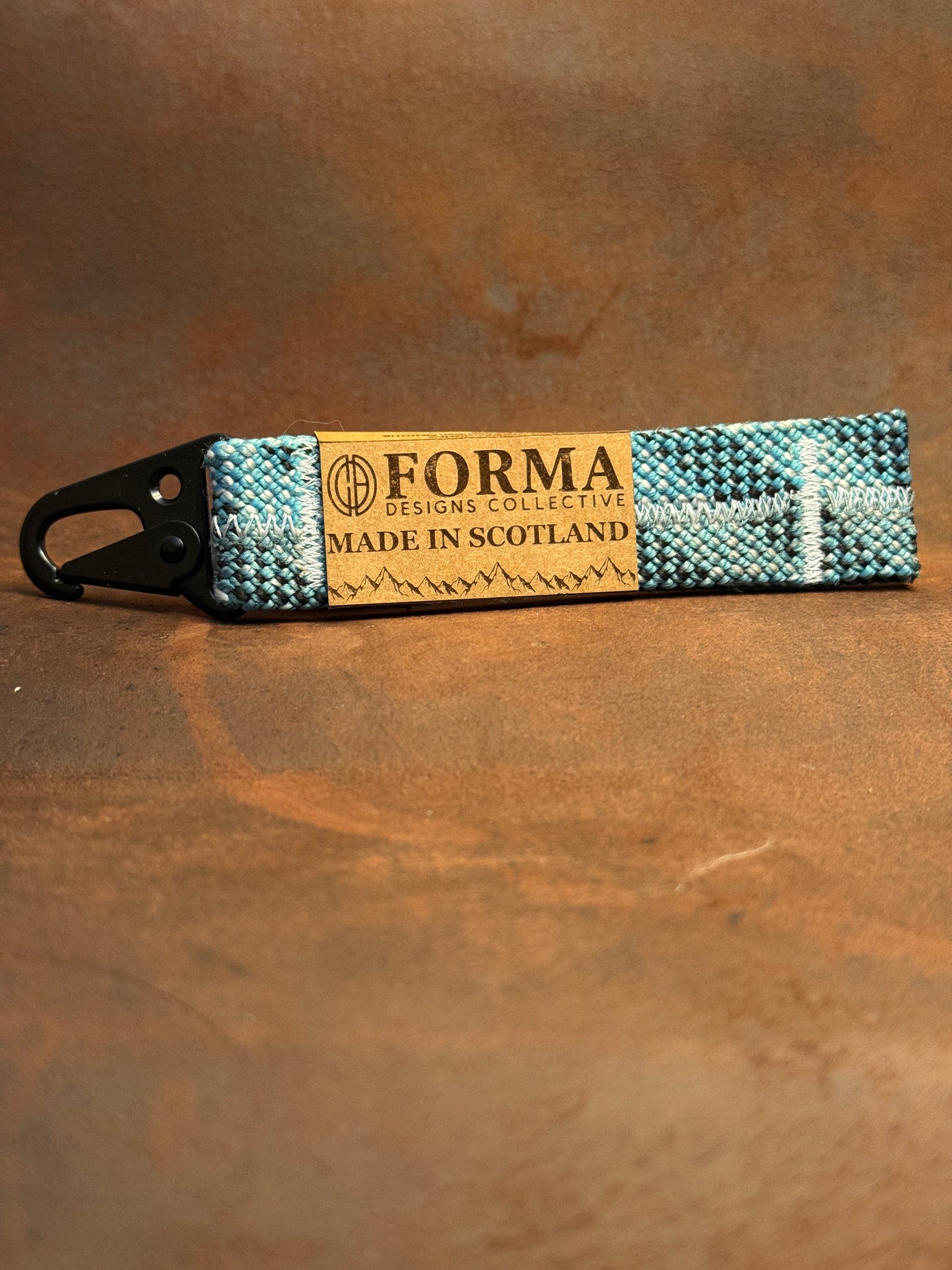 Blue & Black Stripe Climbing Rope Keychain
