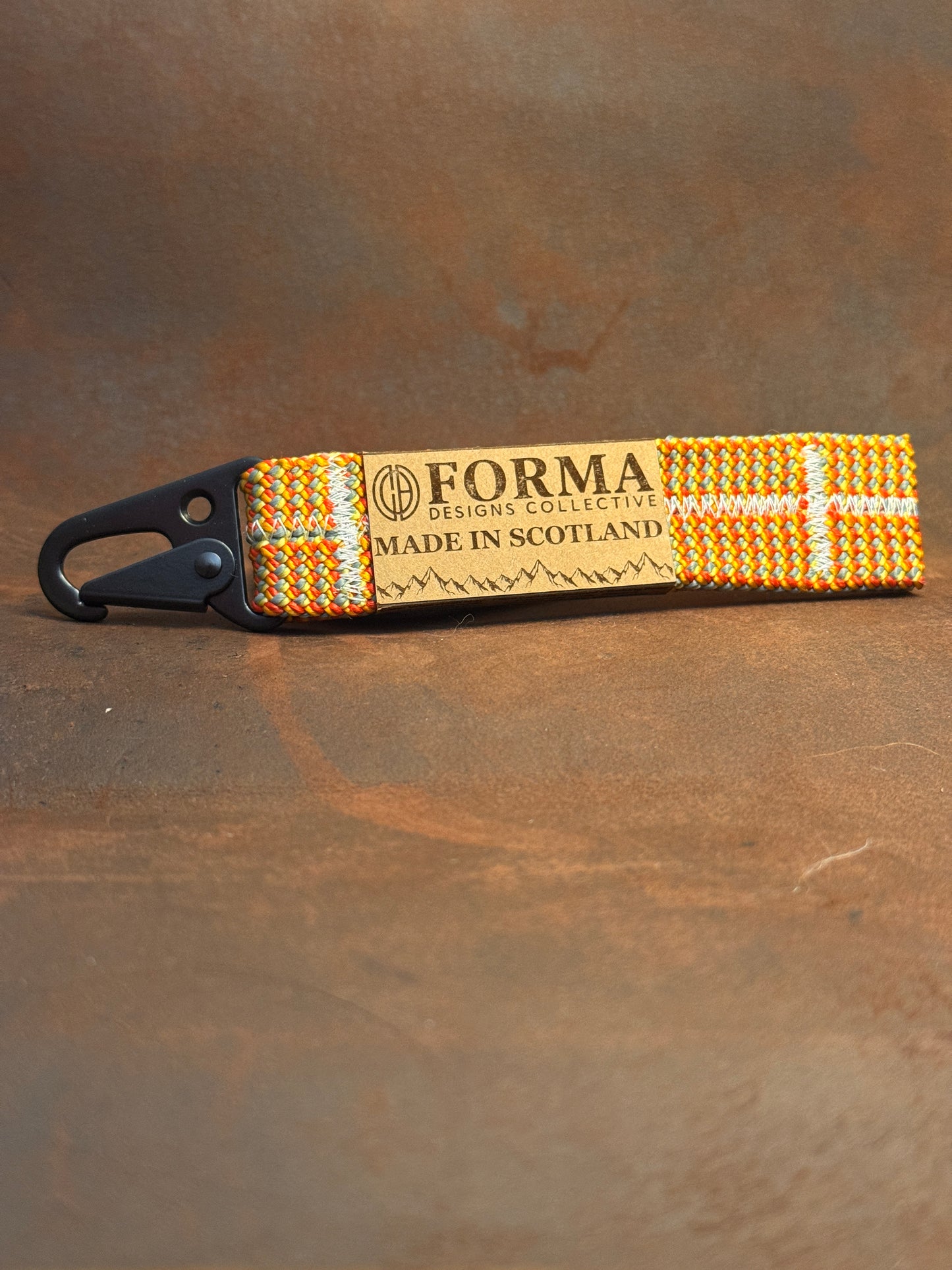 Red & Yellow Rainbow Climbing Rope Keychain
