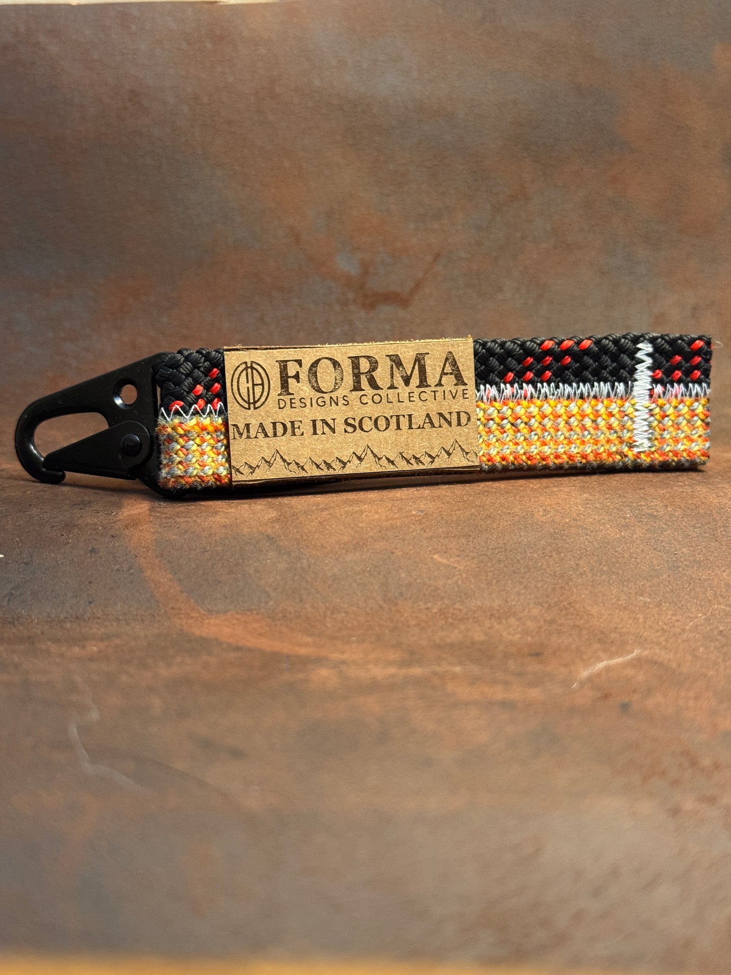 Black, Rainbow Climbing Rope Keychain