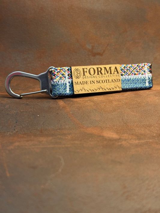 Rainbow & Blue Climbing Rope Keychain