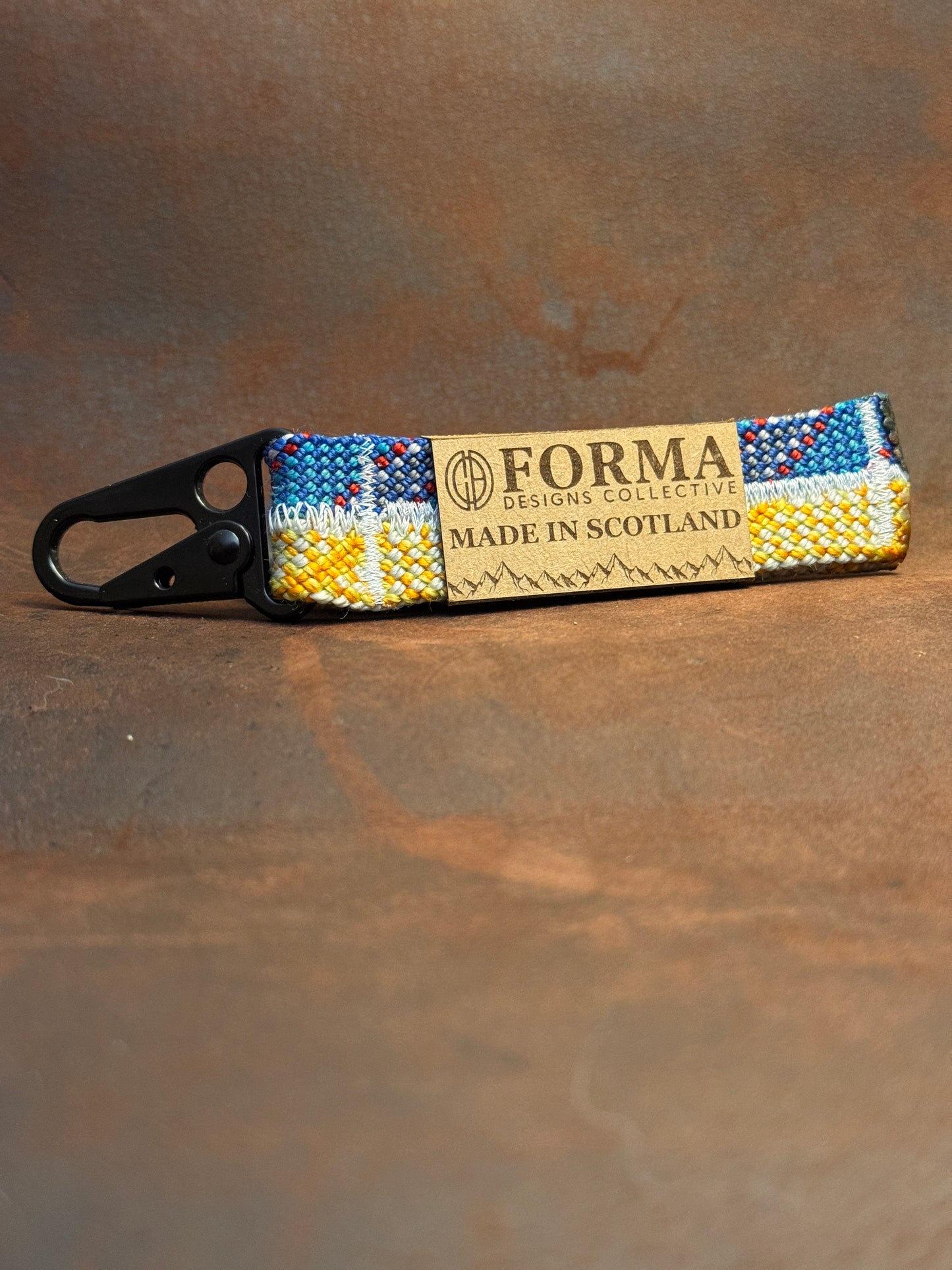 Yellow & Blue Climbing Rope Keychain