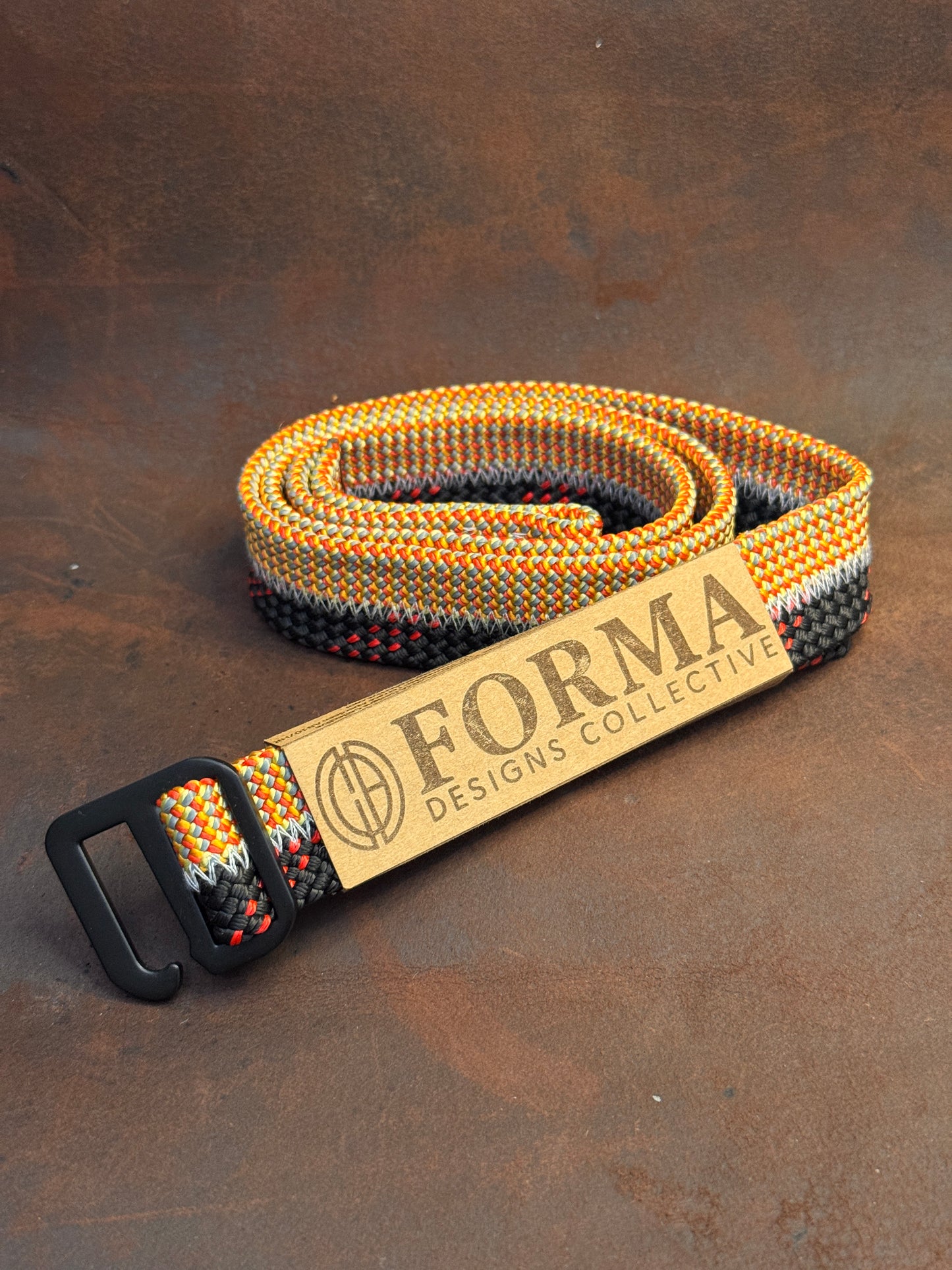 Black, Red & Rainbow Climbing Rope Belt