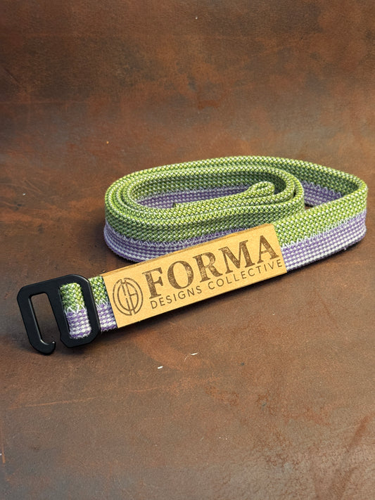 Purple, Green & White Climbing Rope Belt