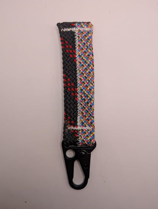 Black & Rainbow Climbing Rope Keychain