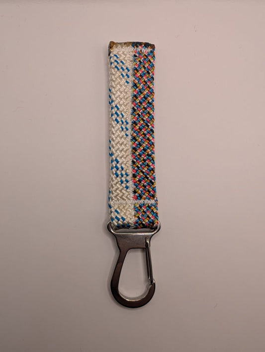 Rainbow & White Climbing Rope Keychain
