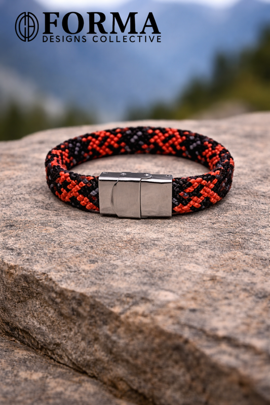 Pink & Black Climbing Rope Bracelet